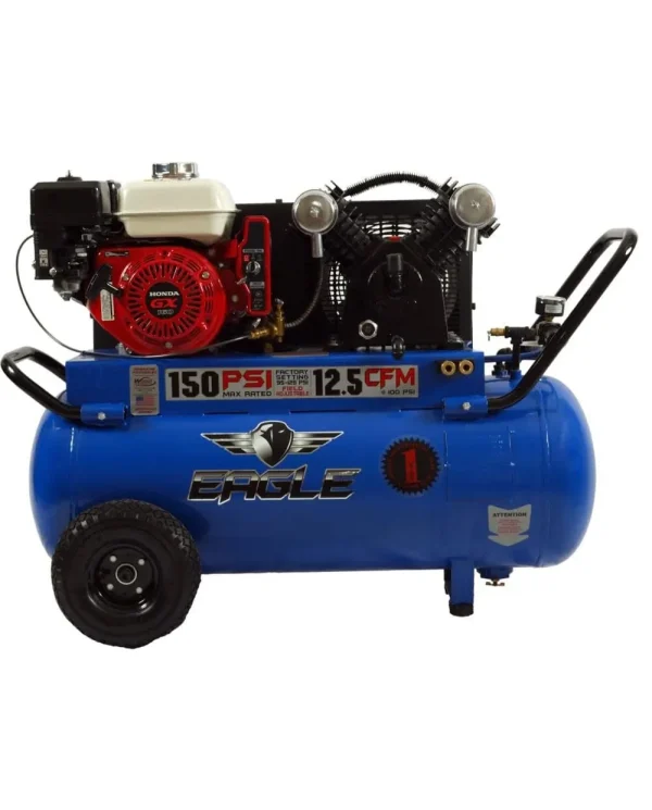 Eagle Compressor Portable Gas Air Compressor 5.5HP 25 Gallon