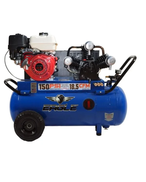 Eagle Compressor Portable Gas Air Compressor 9HP 25 Gallon