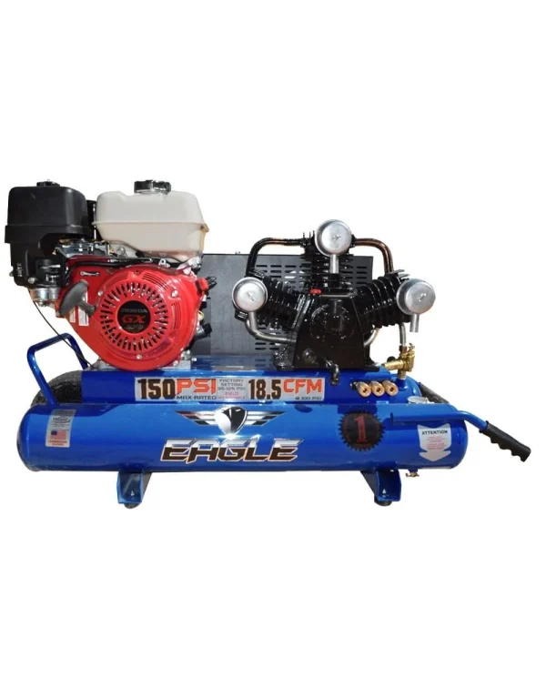 Eagle Compressor Portable Gas Wheel Barrow Air Compressor 10 Gallon 9HP