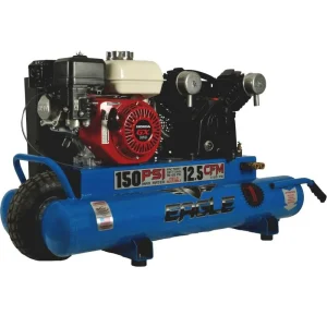 Eagle Compressor Portable Gas Wheel Barrow Air Compressor Electric Start 10 Gallon