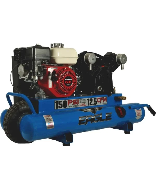 Eagle Compressor Portable Gas Wheel Barrow Air Compressor Electric Start 10 Gallon
