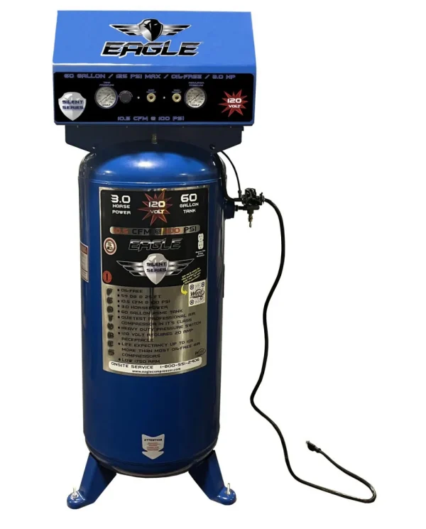 Eagle Compressor Silent Series Air Compressor 60 Gallon Electric Portable
