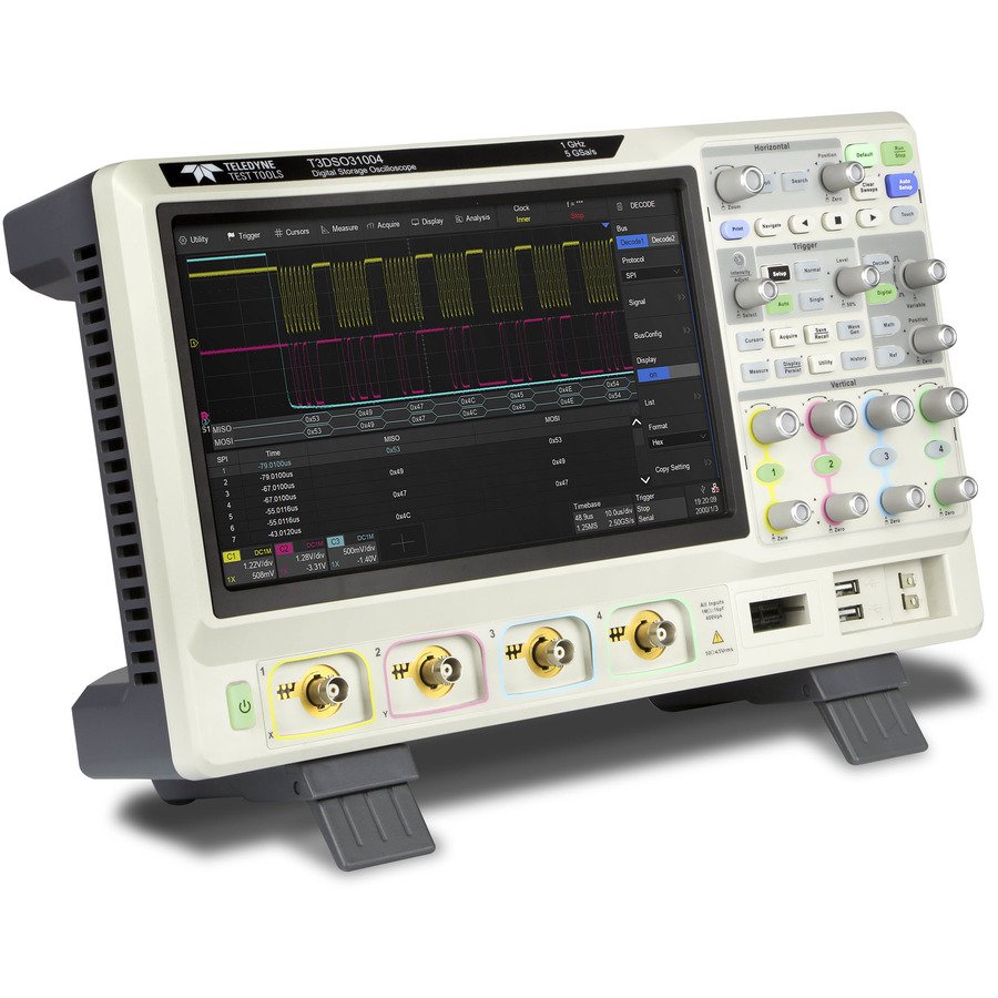 Teledyne LeCroy T3DSO3504 PROMO1: 4/16-Channel, 500 MHz, 5 GS/s, 250 Mpts MSO Oscilloscope Teledyne