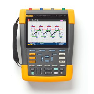 Fluke 190-104-III-S: 4-Channel, 100 MHz Handheld Oscilloscope with SCC-293 Kit